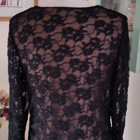 NWT Coldwater Creek Black Lace Dress - Picture 6 of 12
